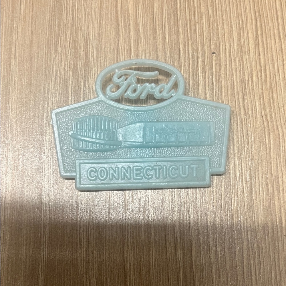 Vintage Ford Emblem with Connecticut Design in Light Blue